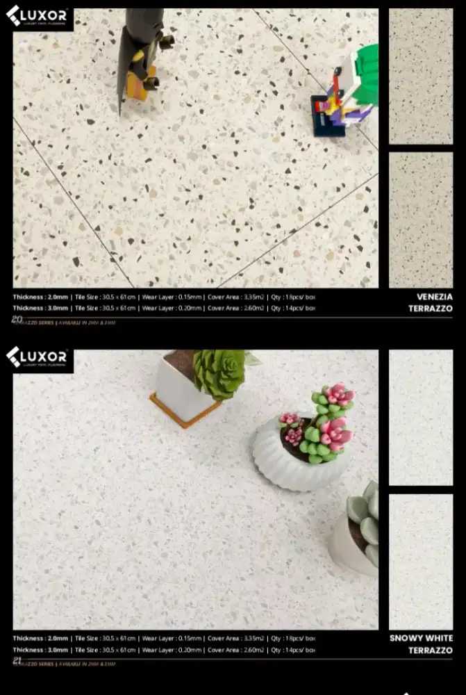 Vinyl lantai luxur 3mm