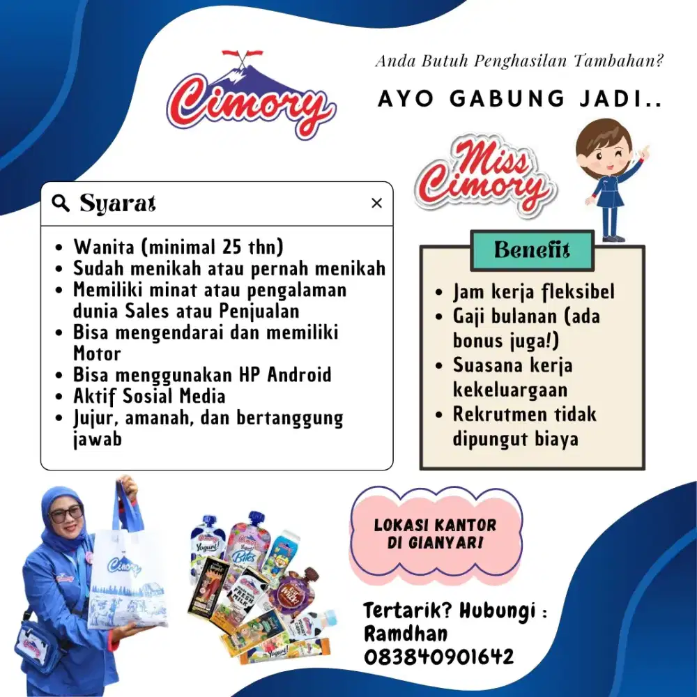 LOWONGAN MENJADI MISS CIMORY