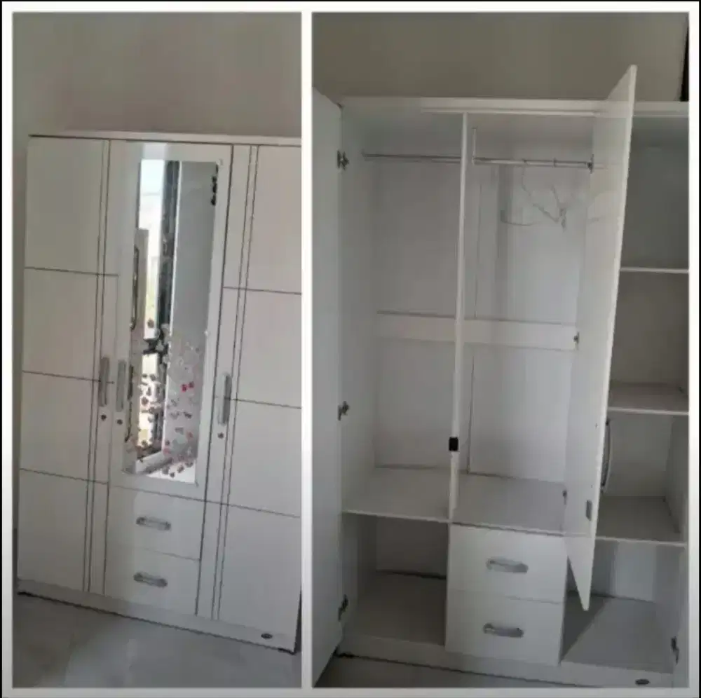 Jual murah lemari 3 pintu seperti foto masih mulus&normal, 1,2jt nego