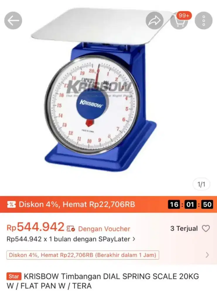 Timbangan analog 20kg