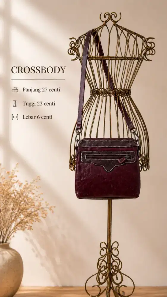 LEATHER BAG 'CROSSBODY'