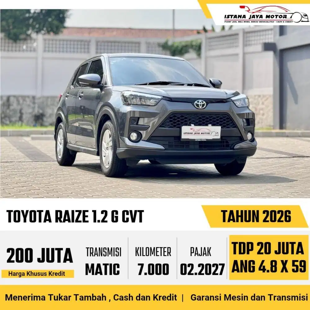 Toyota Raize 1.2 G at 2026 km7rb