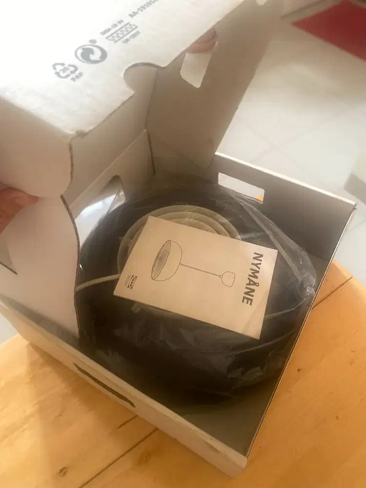 Lampu Gantung IKEA NYMANE hitam(tidak pernah dipakai, masih dalam box)