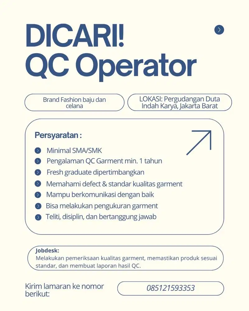 Quality Control Operator