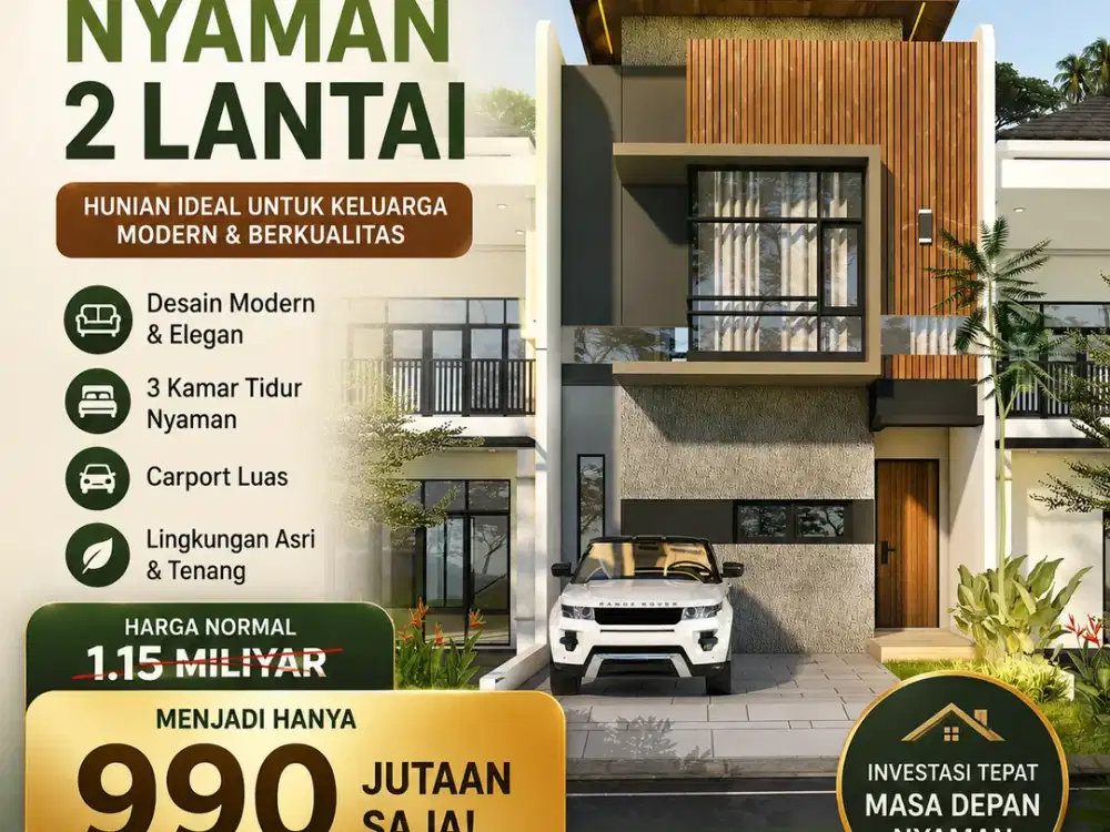 Rumah nyaman 2 Lantai Special promo September