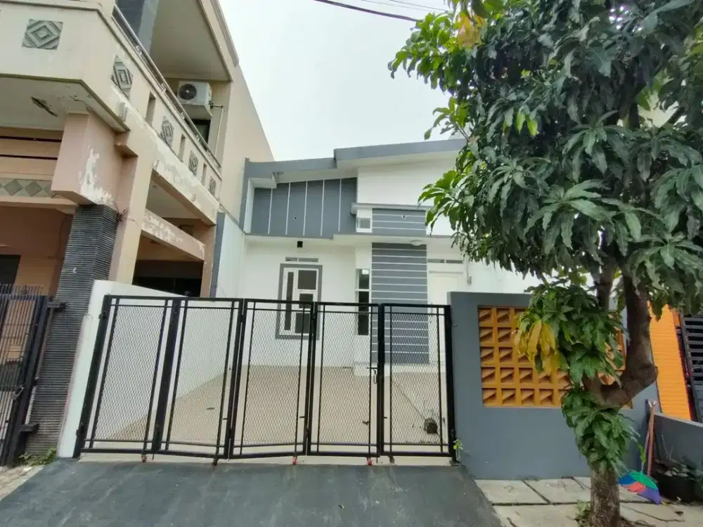 DIJUAL RUMAH MINIMALIS MEZZANINE DI PERUMAHAN GRAHA HARAPAN BUMYAGARA, MUSTIKAJAYA