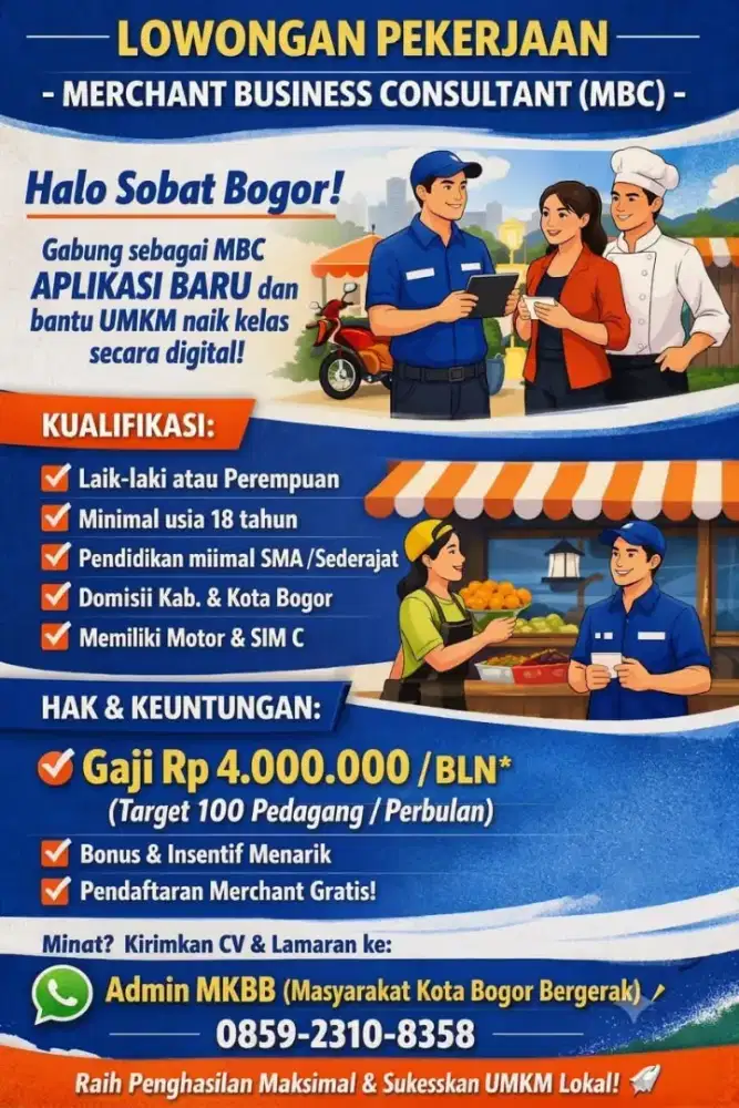 Lowongan kerja MBC Aplikasi UMKM