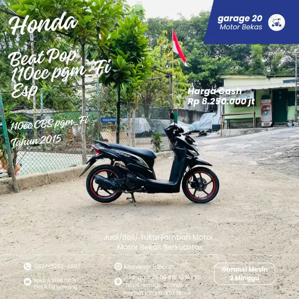 Honda Beat Pop 110cc CBS Pgm_Fi Esp Tahun 2015