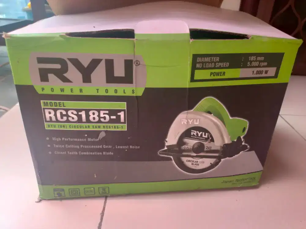 Circular saw 7inch RYU Mesin potong kayu Cirkel RYU RCS185-1 RCS 185-1