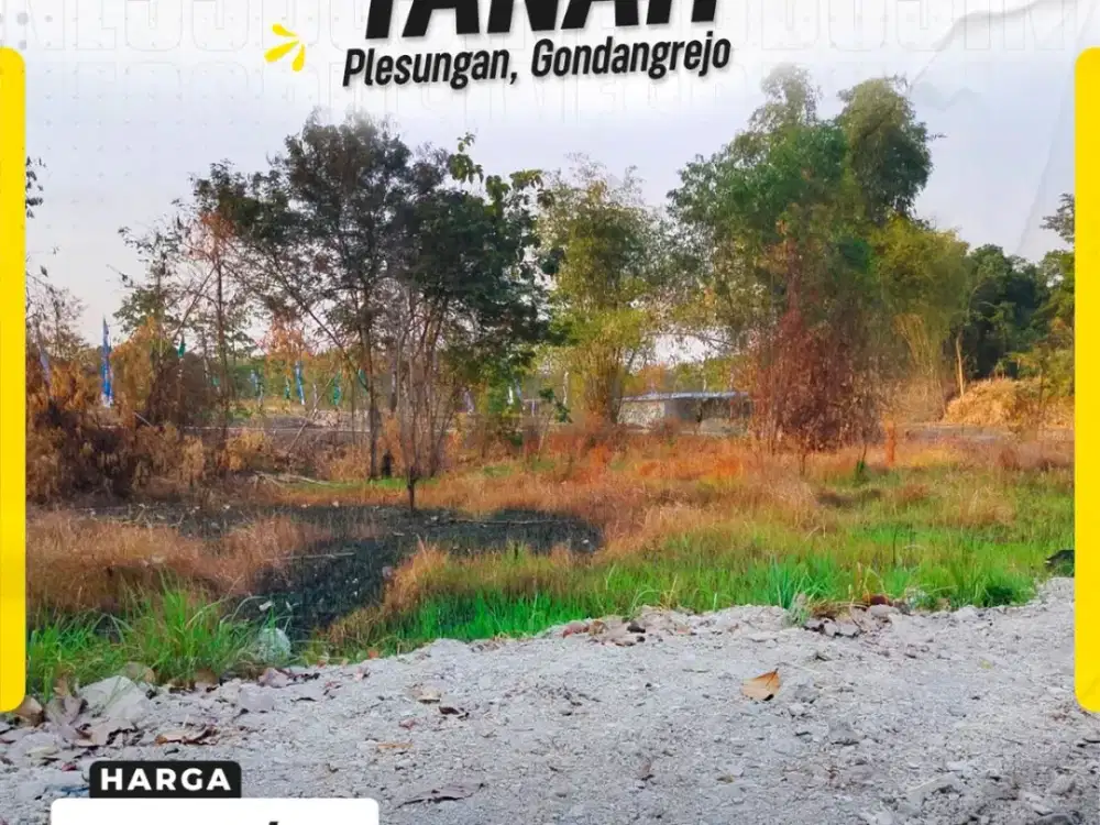 DIJUAL TANAH STRATEGIS DI PLESUNGAN, GONDANGREJO, KARANGANYAR