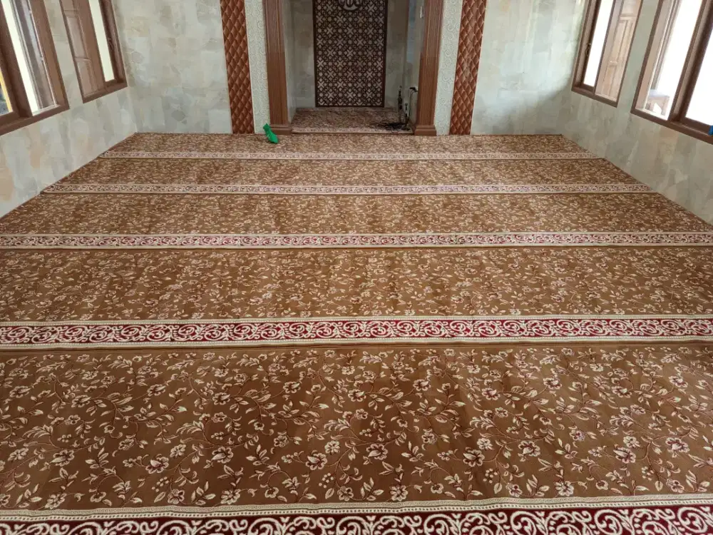 JUAL KARPET MASJID SEMI IMPORT MOTIF BUNGA TABUR