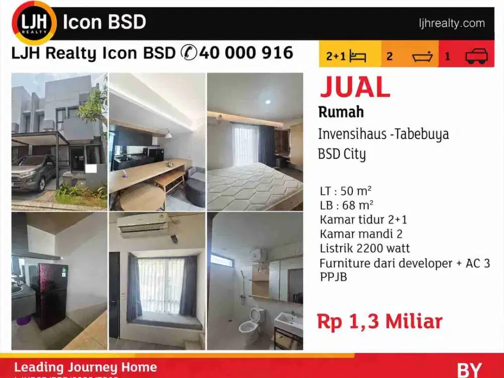 Di Jual Rumah Hunian Invensihaus tabebuya BSD City