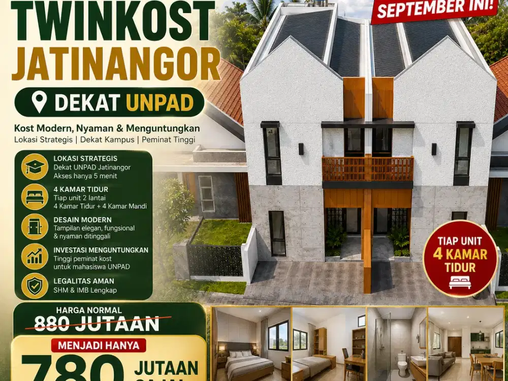 Rumah Kost full furnished dekat UNPAD