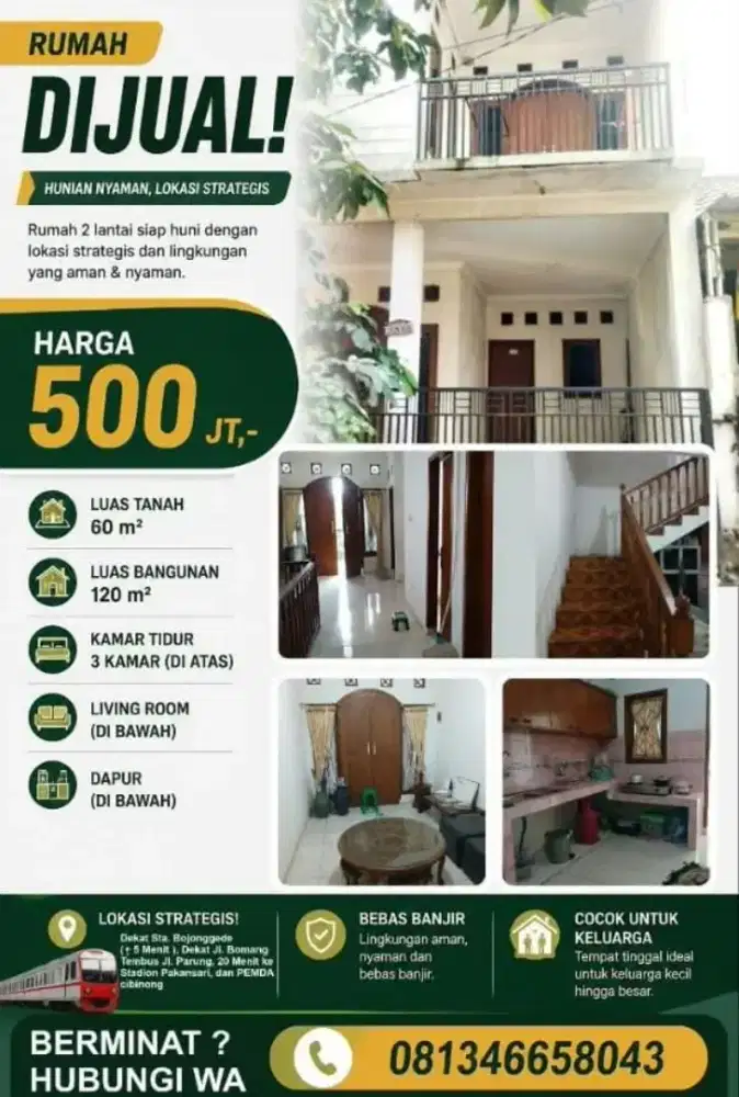 Di jual rumah termurah di Bojong gede
