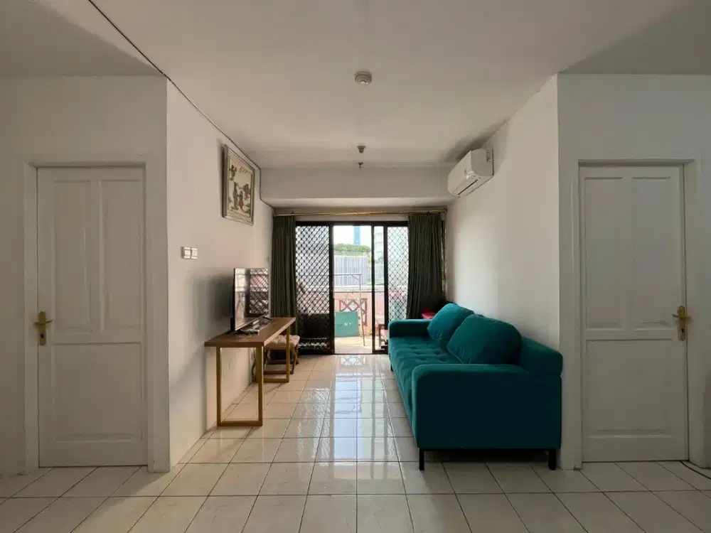 Dijual Apartemen Puri Garden Kembangan, 3 KT, 74.5 m², Semi Furnished, Baru Renovasi, Rp 800 Jt Nego