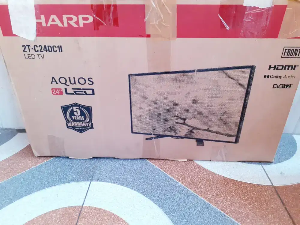 TV LED SHARP 24IN DIGITAL KONDISI NORMAL GARANSI [S6]