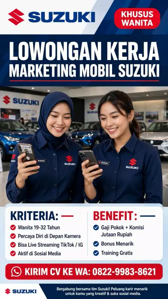 Lowongan Kerja Marketing Mobil Suzuki