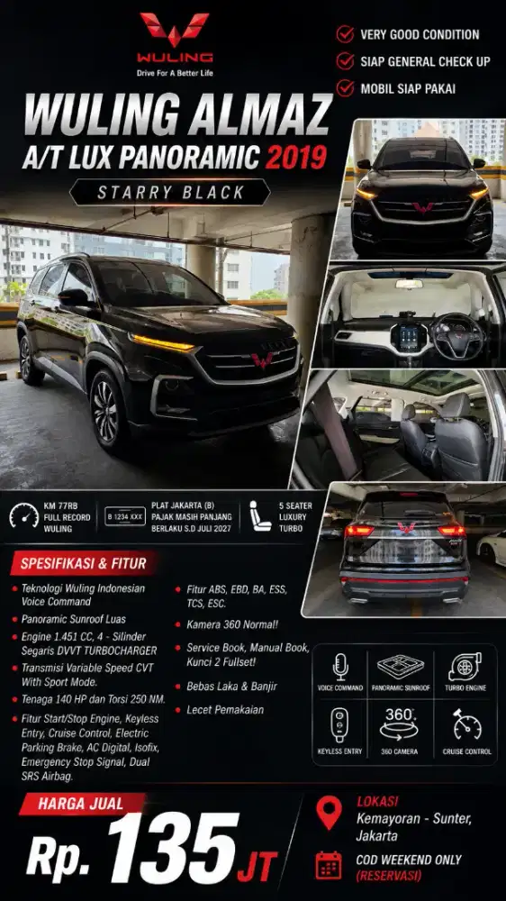 Wuling Almaz 1.5LT Lux CVT
