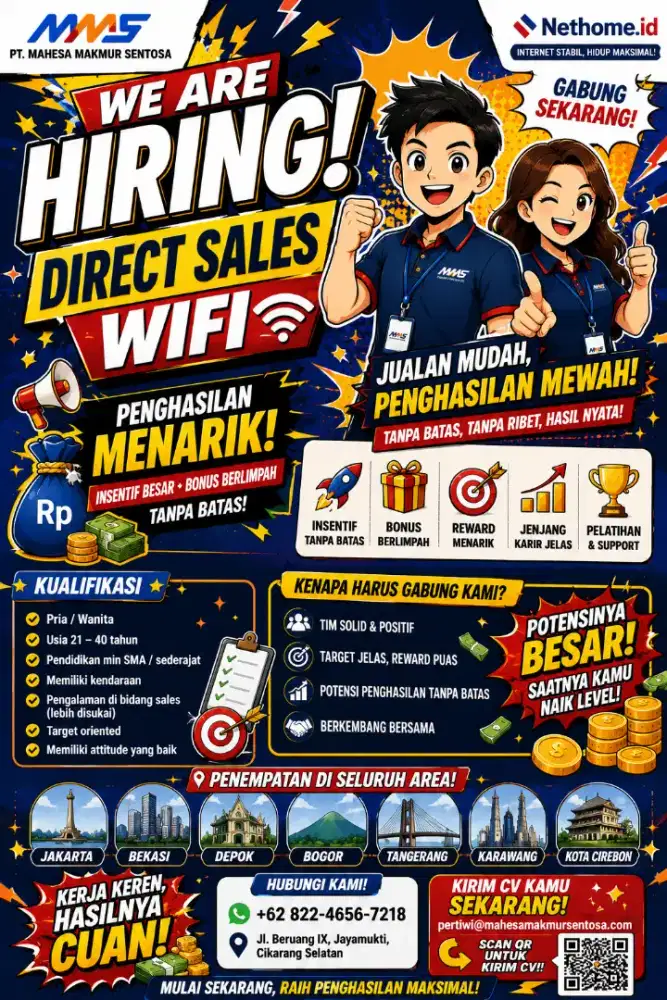 Lowongan Direct Sales Wiffi Nethome
