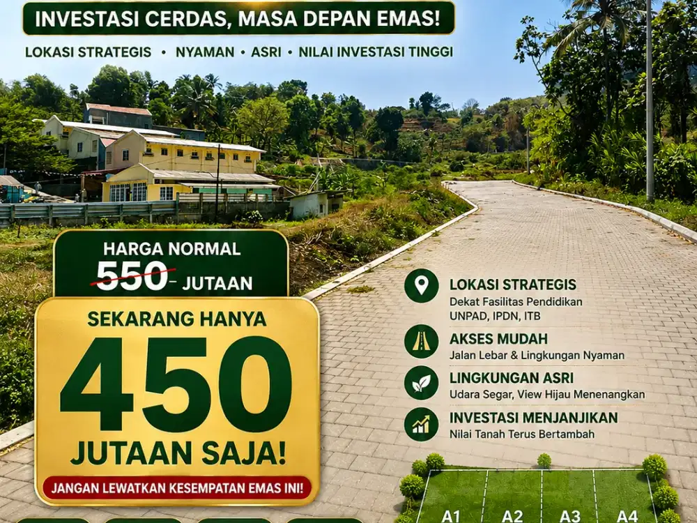 Investasi Tanah Jatinangor Dekat UNPAD
