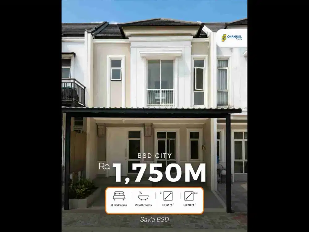 Jual Rumah Bagus 2 Lantai Siap Huni The Savia BSD City, An