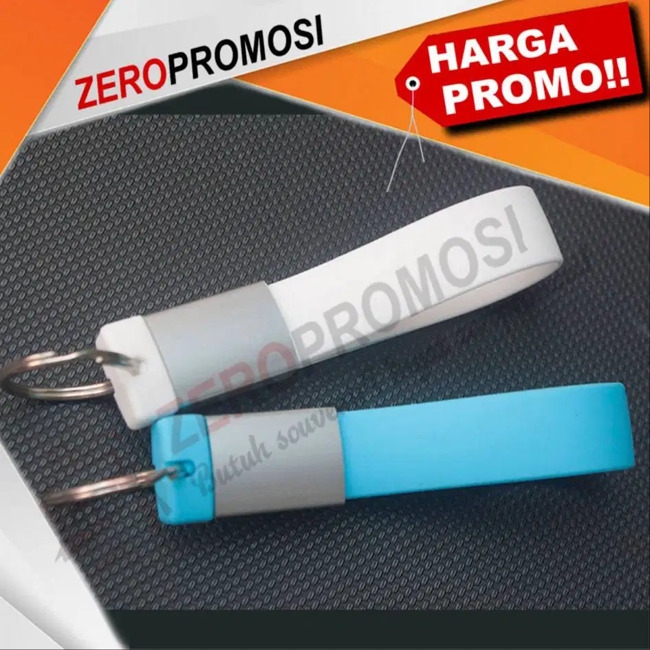 Flashdisk Keychain Silicon FDBR04 Custom Logo untuk Souvenir Kantor
