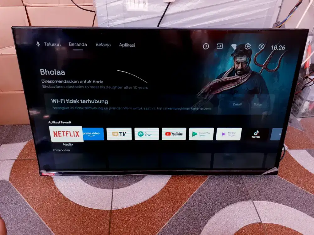TV LED ANDROID CHANGHONG 32IN LCD BARET DIGITAL NETFLIK YOUTUBE [S6]