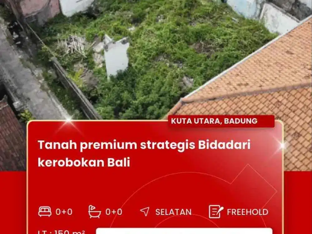 DIJUAL TANAH STRATEGIS LINGKUNGAN VILLA DAERAH KEROBOKAN BALI
