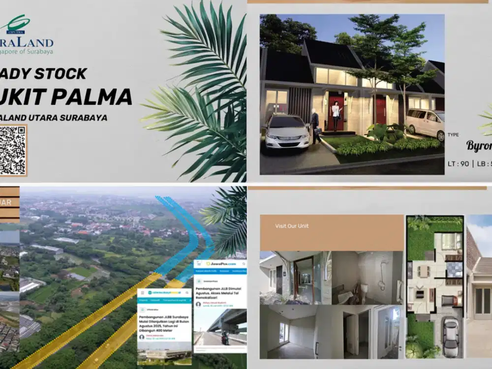 Bukit Palma Subsidi DP 5% Citra Land Utara Surabaya Barat