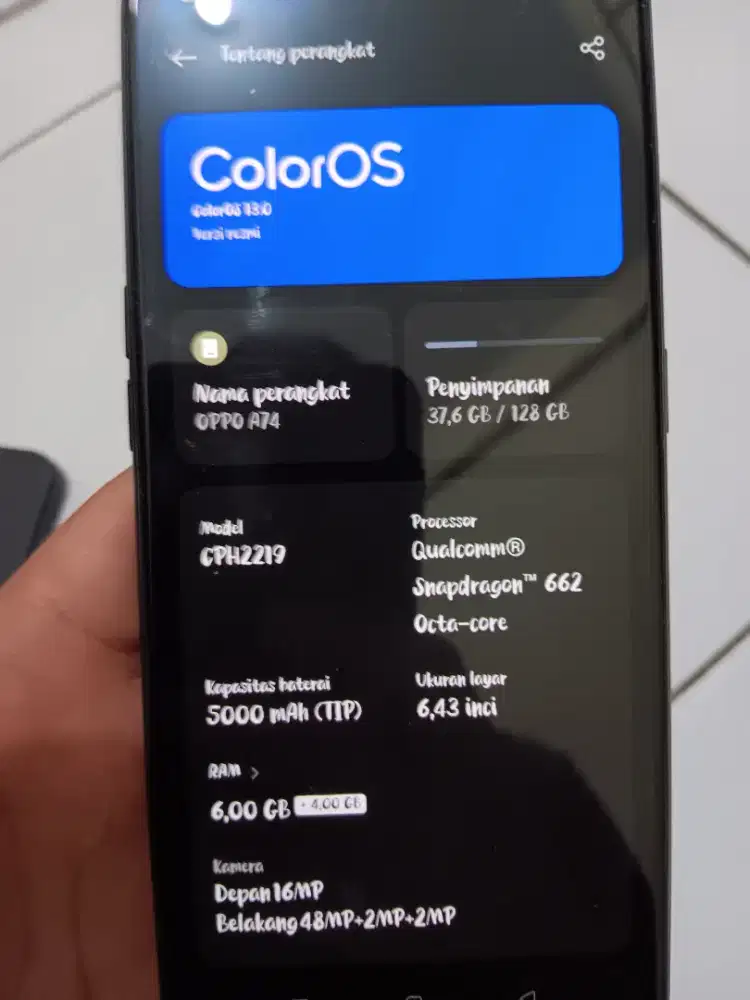 Oppo a74 4g 6/128 minus