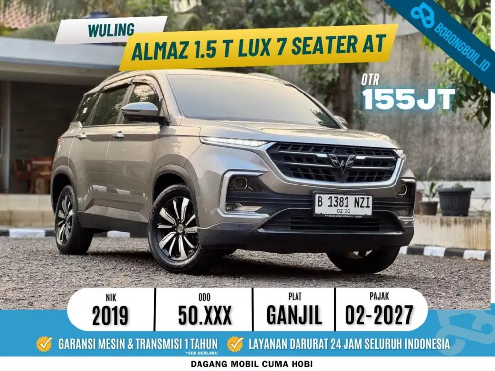 Wuling Almaz T Lux 7-Seater AT 2019 abu - abu