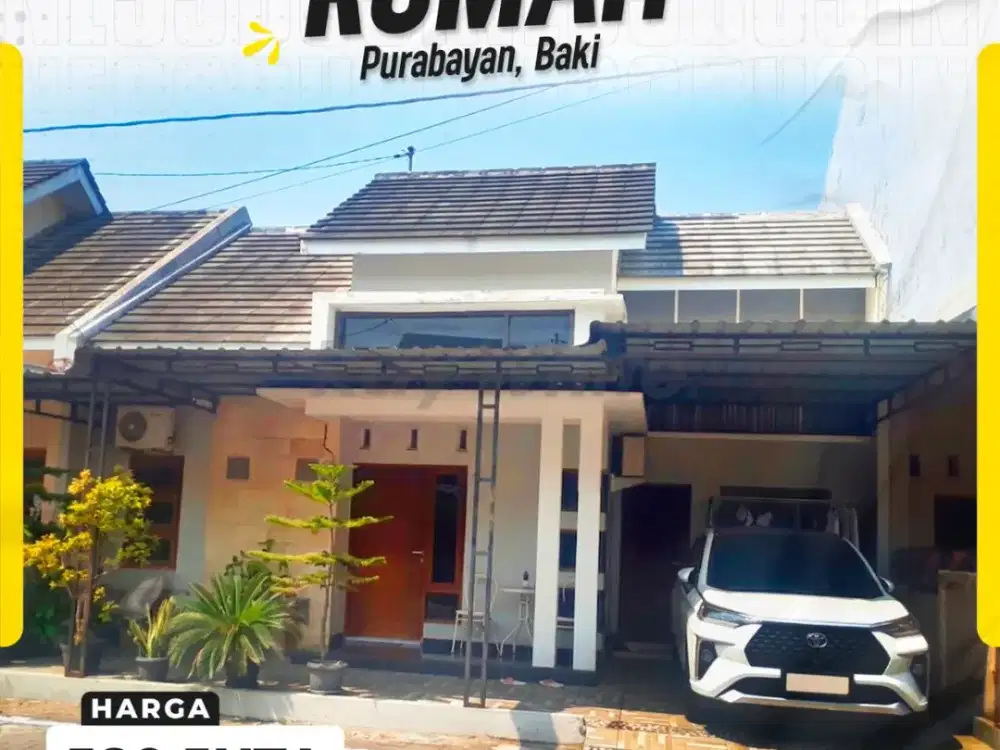 DIJUAL RUMAH MINIMALIS SIAP HUNI DI PURABAYAN, BAKI, SUKOHARJO
