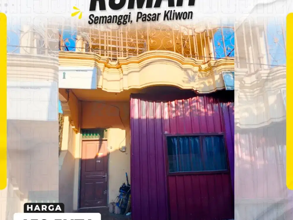 DIJUAL RUMAH TERJANGKAU DI SEMANGGI, PASAR KLIWON, SURAKARTA