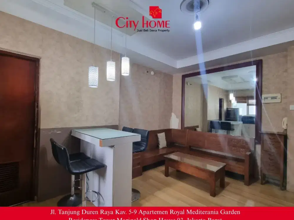 Dijual Apartemen 2+1 BR Furnished di Mediterania Garden Residences 2 Tanjung Duren Jakarta Barat