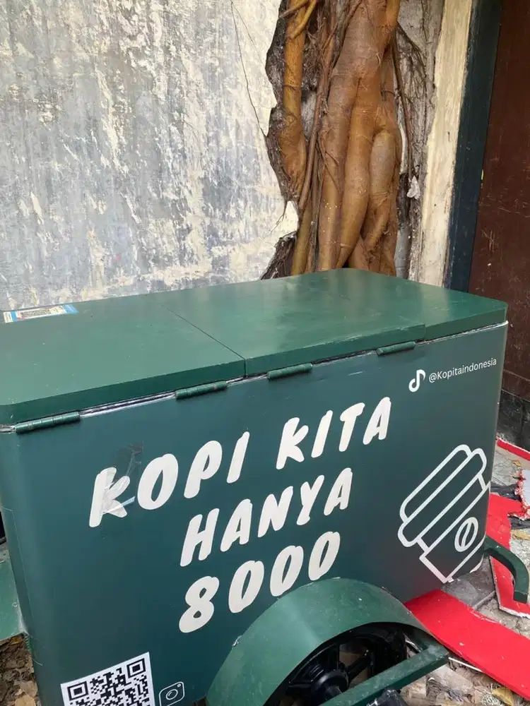 Gerobak kopi sepeda listrik / gerobak sepeda listrik / gerobak listrik
