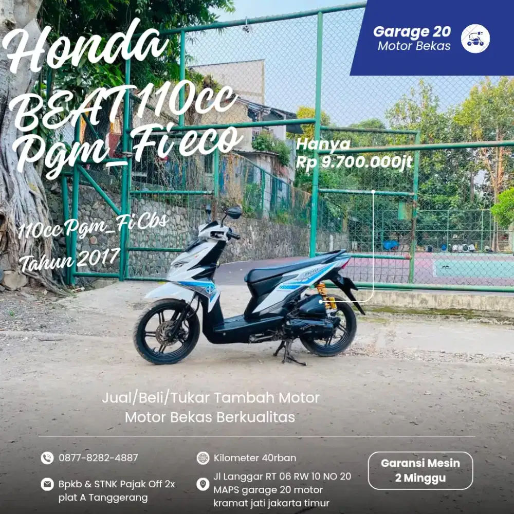 Honda Beat 110cc CBS Pgm_Fi Tahun 2017