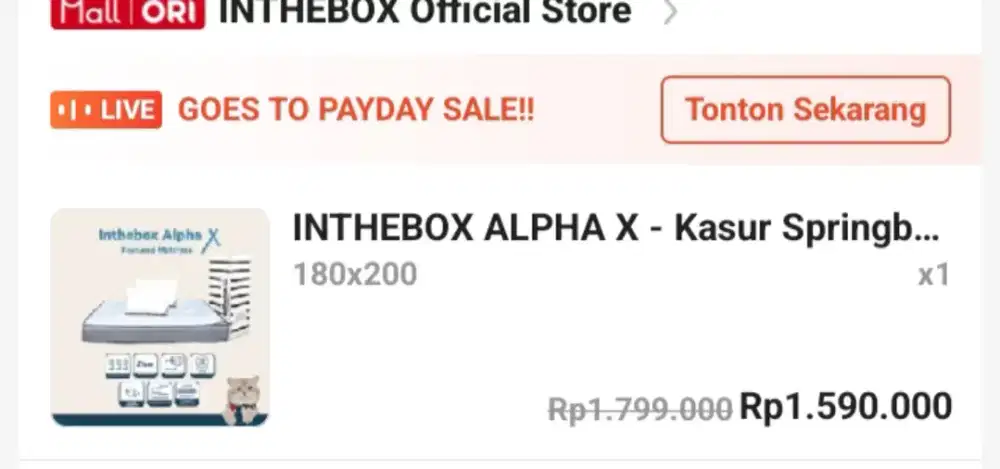 kasur springbed inthebox × alpha