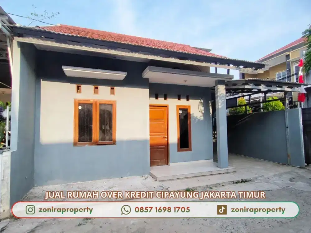 Rumah Over Kredit DP 169 JT Cipayung Jakarta Timur dekat Tol Cibubur Tanpa BI Checking