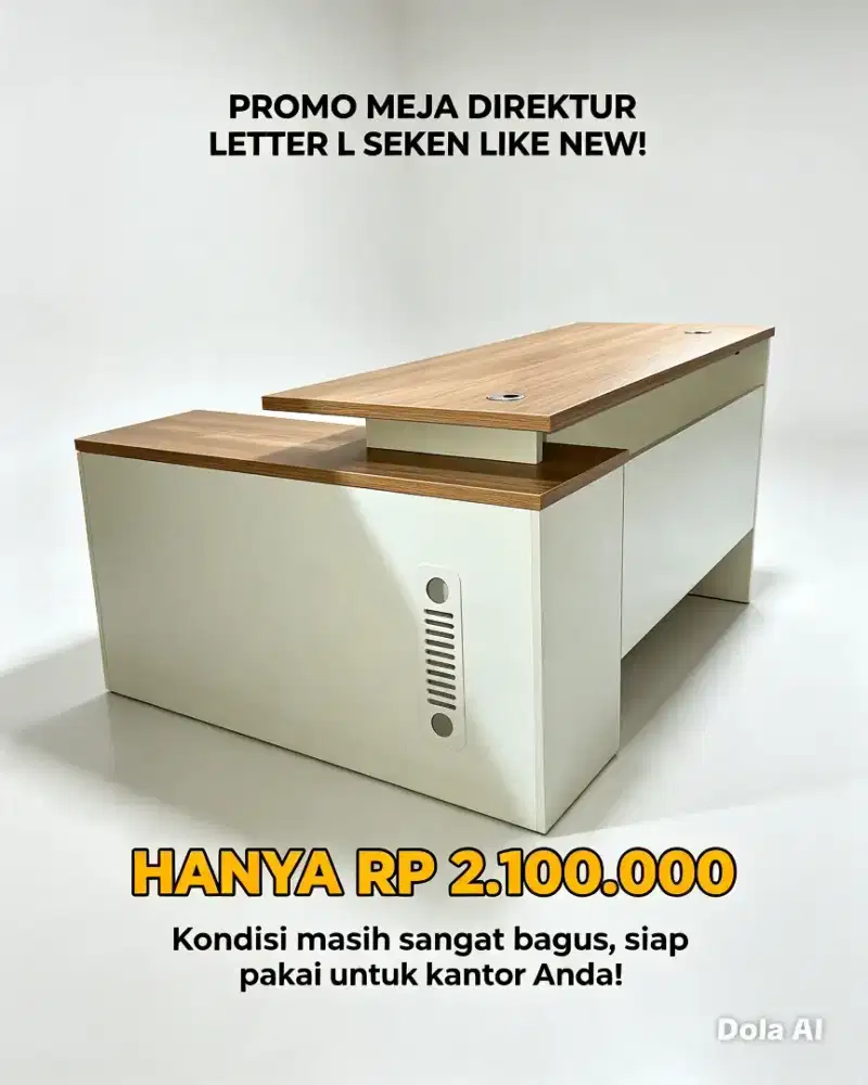 Promo meja kantor manager Letter L