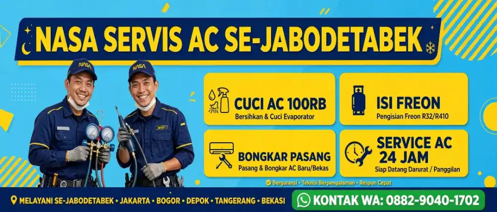 jasa servis ac, cleaning maintenance, trouble shooting, dan bongpas