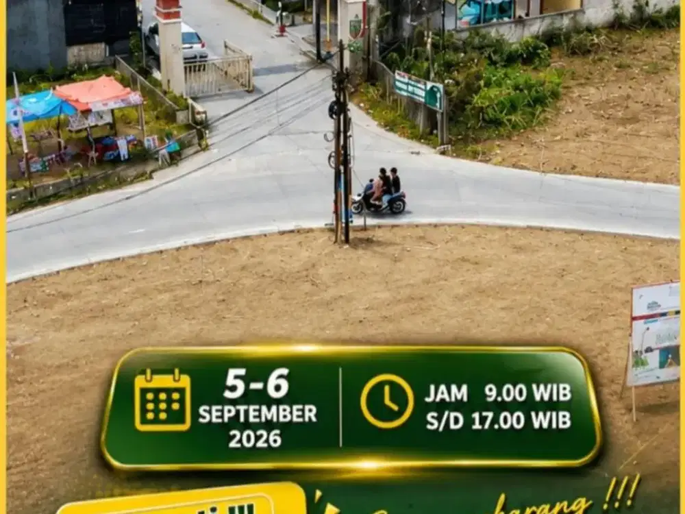 TANAH KAVLING PINGGIR JALAN DEPAN PERUMAHAN