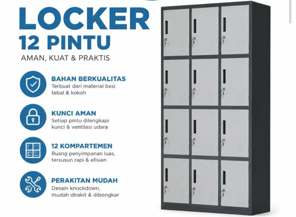 Locker Penyimpanan barang Plat Besi