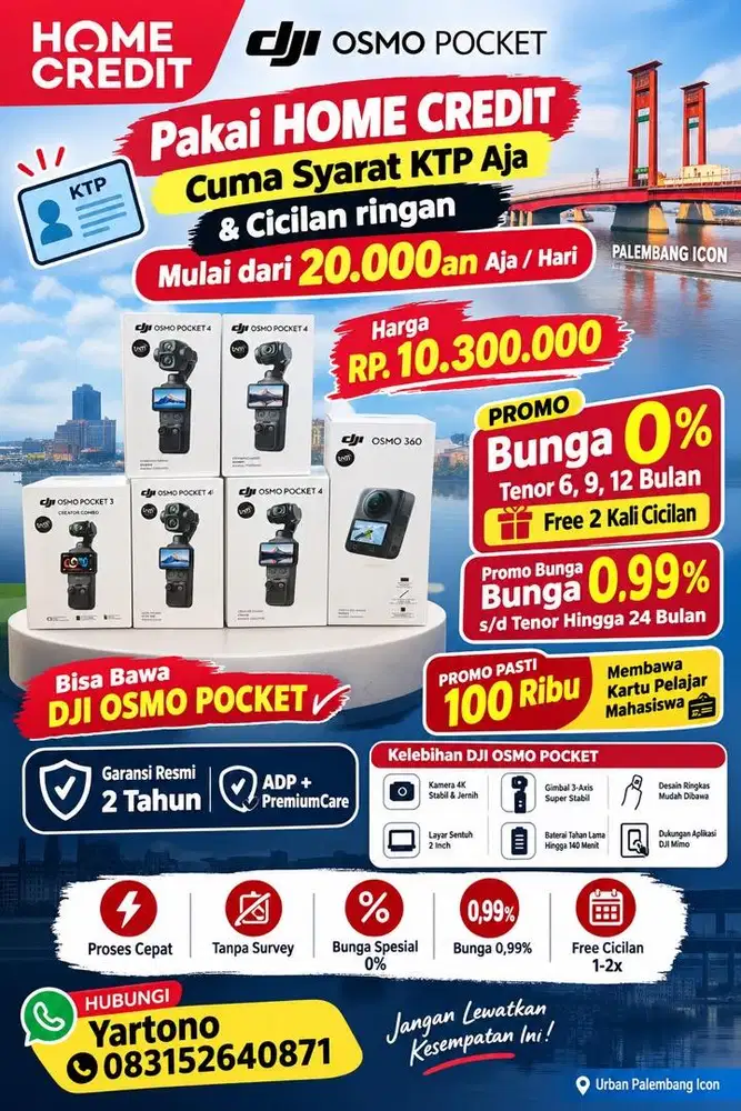 PROMO CICILAN DJI OSMO POCKET BY HOME CREDIT