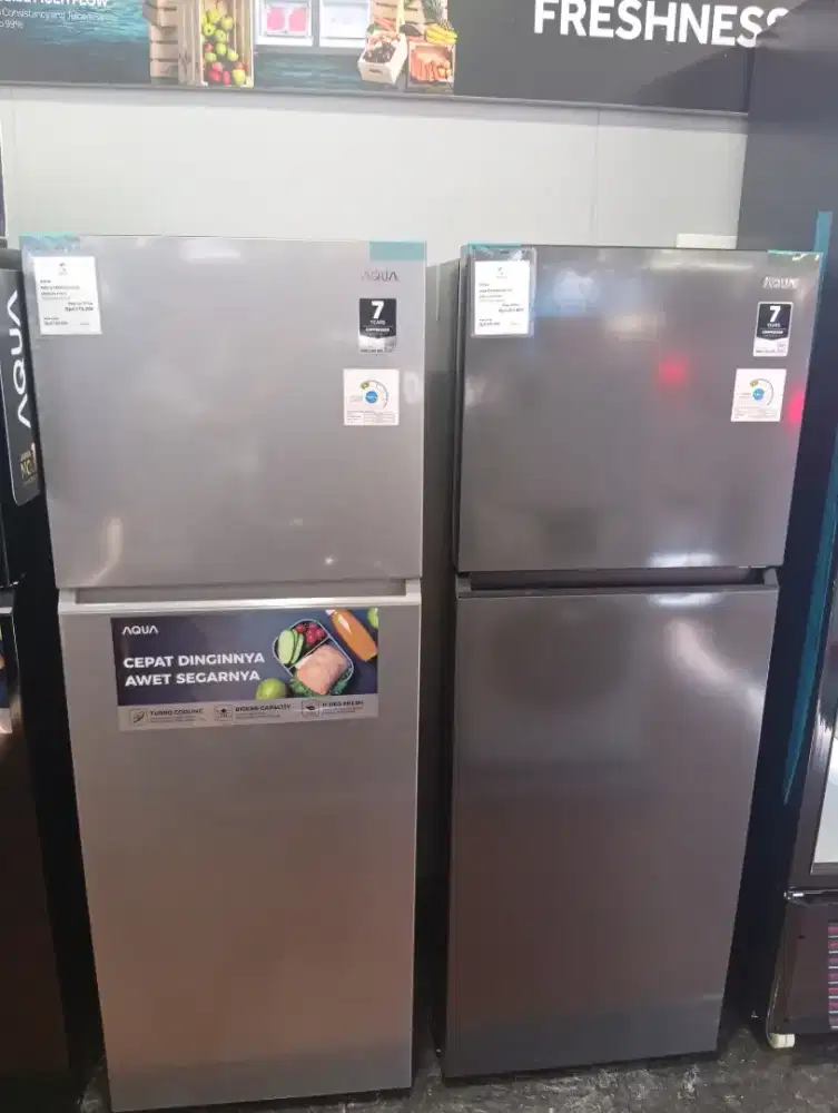 HOT PROMO KULKAS AQUA 2PINTU 3 JUTAAN BARU TERPERCAYA BERGARANSI RESMI