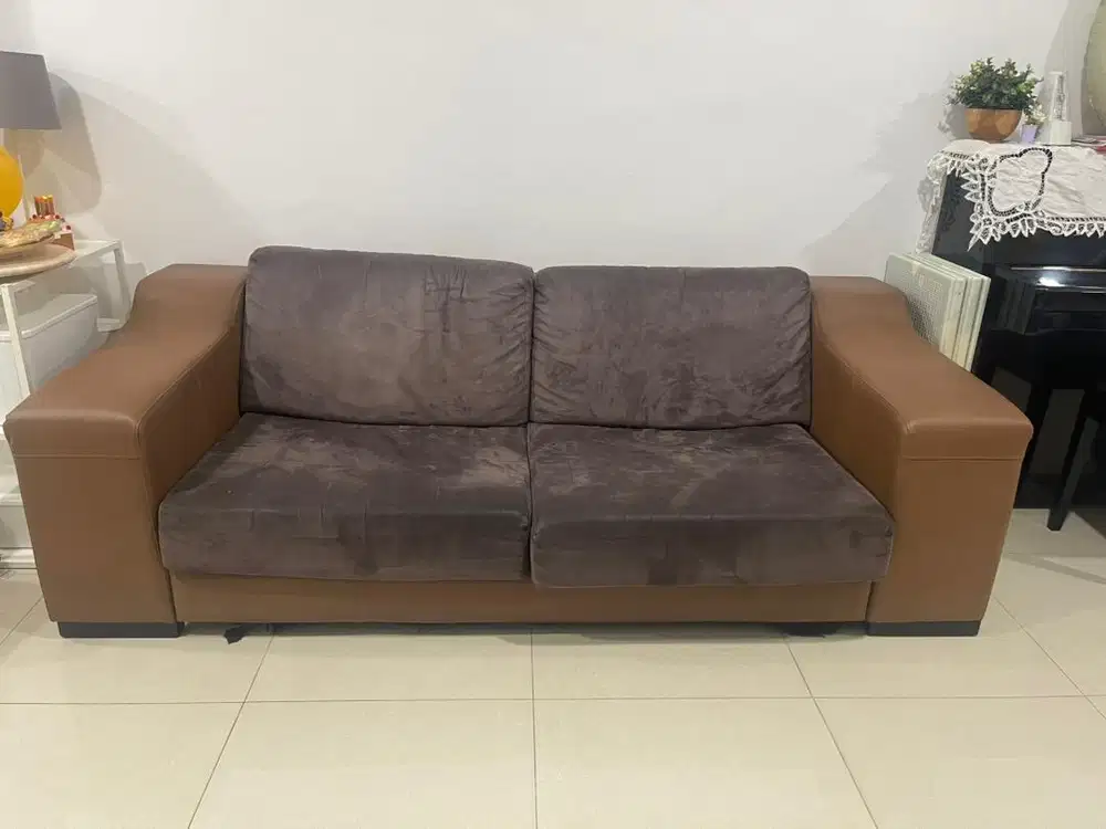 Sofa celine 219 x 100cm Espresso Brown Two tone