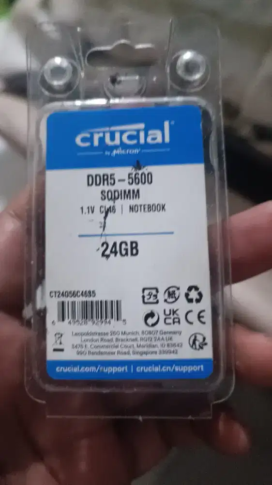 DDR5 Sodimm 5600  - CRUCIAL 24 GB - 1 Pcs