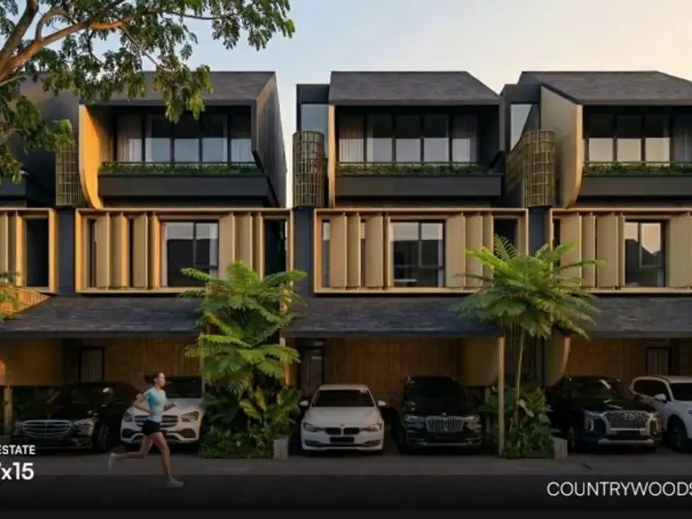Rumah Cantik Countrywoods Heritage Pondok Ranji Dekat Stasiun Bebas Biaya Surat-Surat