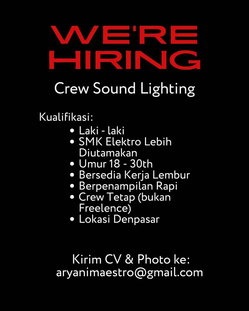 Crew Sound & Lighting System
