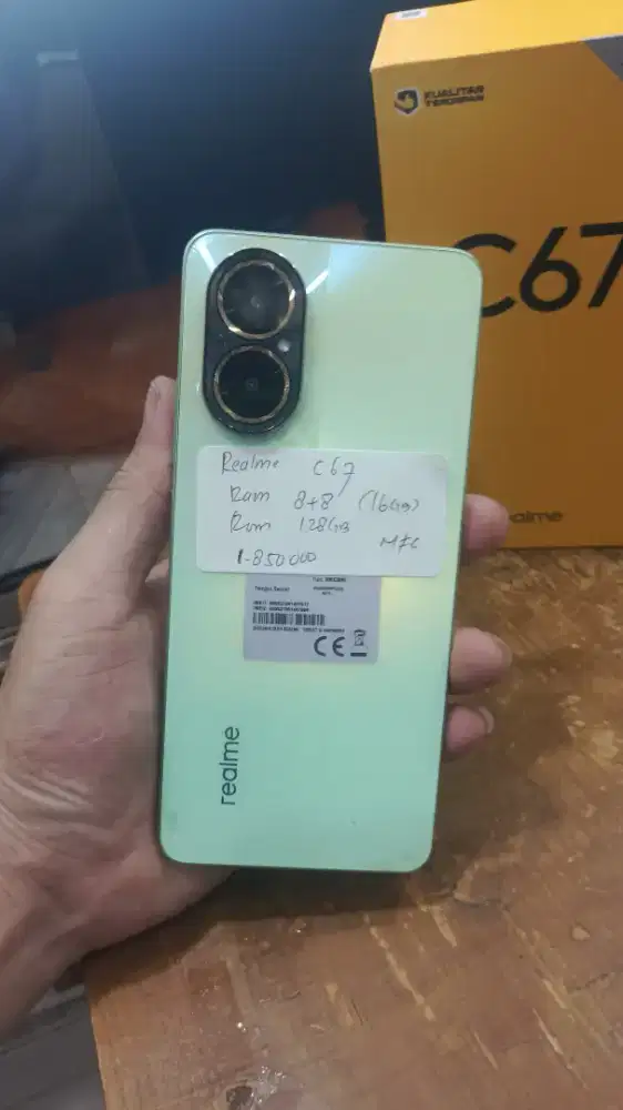 Hp realme c67 nfc ram 8+8 16gb rom 128gb second