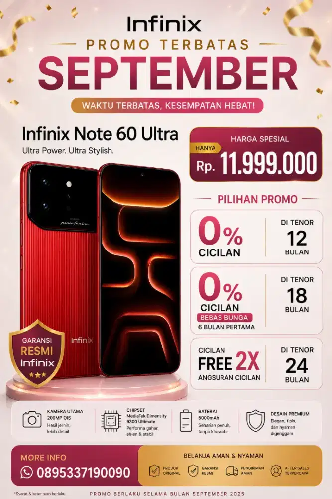 Infinix note 60 ultra cicilan murah